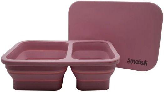 Smoosh  Silicone Collapsible Lunch Box - Pink - Over Stock