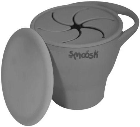 Smoosh  Snack Cup with Lid - Grey - Over Stock