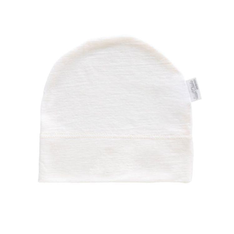 Sweet Cheeks Merino  Baby Merino Beanie  - Vanilla - Over Stock - 0-4 Months