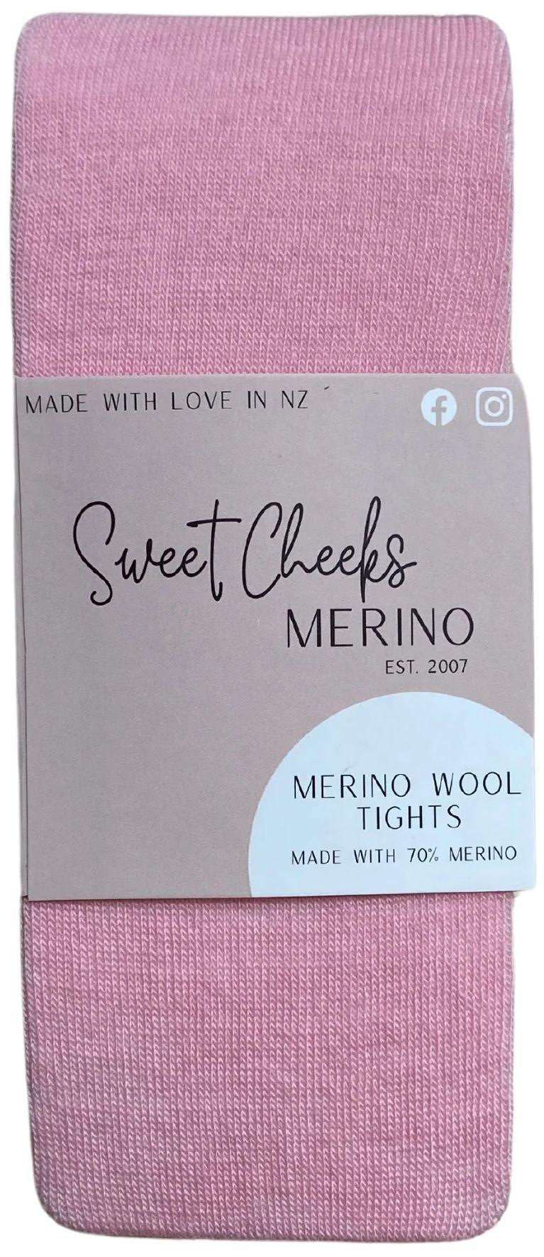 Sweet Cheeks Merino  Baby Merino Tights - Pink - Over Stock - 0-1 Year