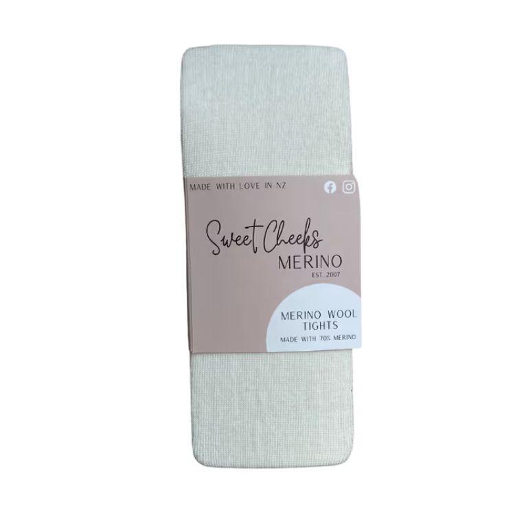 Sweet Cheeks Merino  Kids Merino Tights - Vanilla - Brand New - 1-2 Years