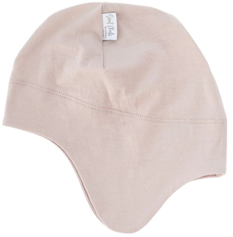 Sweet Cheeks Merino Snug Merino Beanie - Blush - 0-4 Months