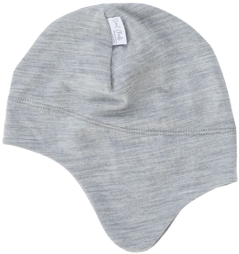 Sweet Cheeks Merino Snug Merino Beanie - Grey Marle - 0-4 Months