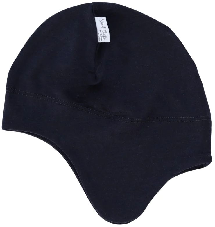 Sweet Cheeks Merino Snug Merino Beanie - Indigo - 0-4 Months