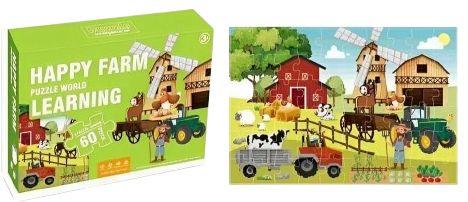 Tristar Large Puzzle - Happy Farm Theme (60pcs) - Green