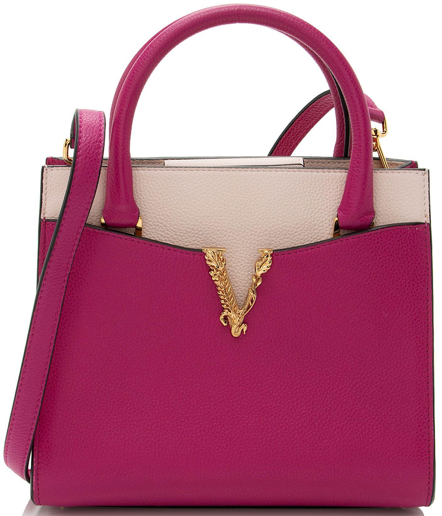 Versace Calfskin Virtus Small Satchel
