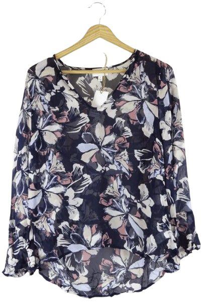 Witchery  Floral Top Blouse 6 - Blue/Pink - Excellent