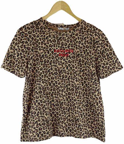 Zara  Animal Print T-shirt S - Brown - Excellent