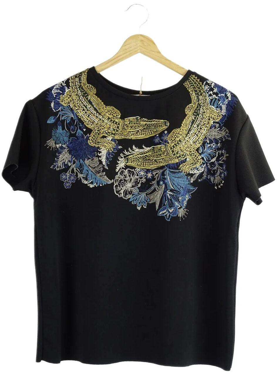 Zara  Crocodile T-shirt S - Black - Excellent
