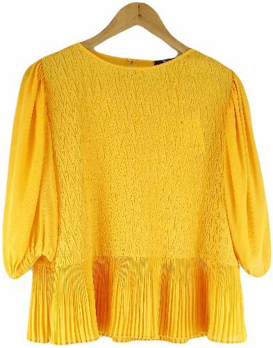 Zara  Peplum Top M - Orange - Excellent