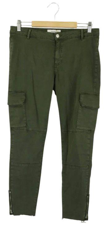 Zara  Woman Khaki Pants 8 - Green - Excellent
