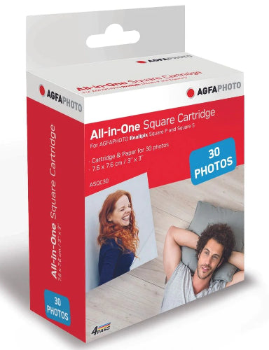 Agfaphoto ASQC30 All-in-One Cartridge for AGFA Realipix Square P Printer and Square S Camera