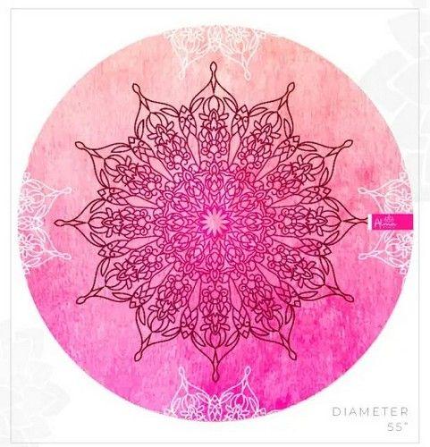 AURA ROUND BEACH TOWEL unisex Eco-friendly round towel sand free meditation inspired made from recycled plastic bottles