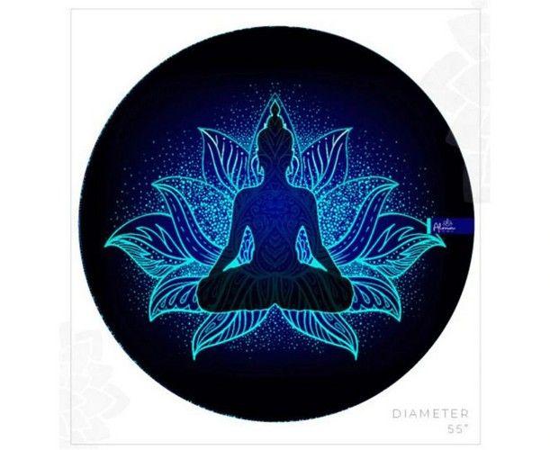 BRAMA ROUND BEACH TOWEL unisex Eco-friendly round towel sand free meditation inspired made from recycled plastic bottles