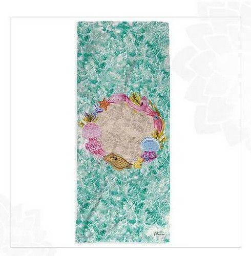 CORAL BEACH TOWEL unisex Eco-friendly beach gym camping towel sand free galaxy art made from recycled plastic bottles