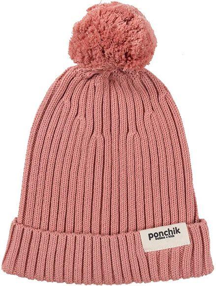 Ponchik Babies + Kids Pom Pom Ribbed Knit Beanie (Adult Size)