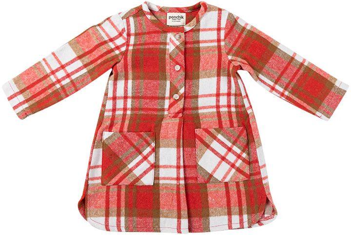 Ponchik Babies + Kids Shift Pocket Button Down Dress (12 - 18M)