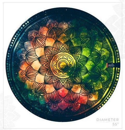 PRANA ROUND BEACH TOWEL unisex Eco-friendly round towel sand free meditation inspired made from recycled plastic bottles