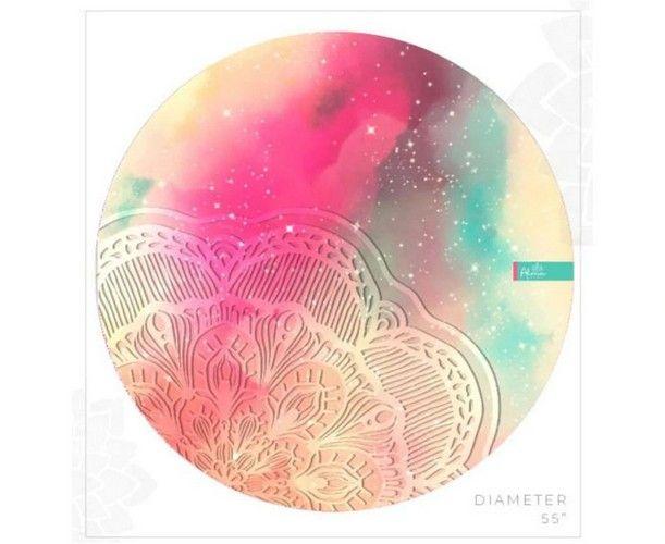 SHAKTI ROUND BEACH TOWEL unisex Eco-friendly round towel sand free meditation inspired made from recycled plastic bottles