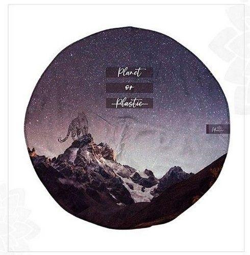 TIGER FORCE ROUND BEACH MATS unisex Eco-friendly round towel sand free nature inspired made from recycled plastic bottles