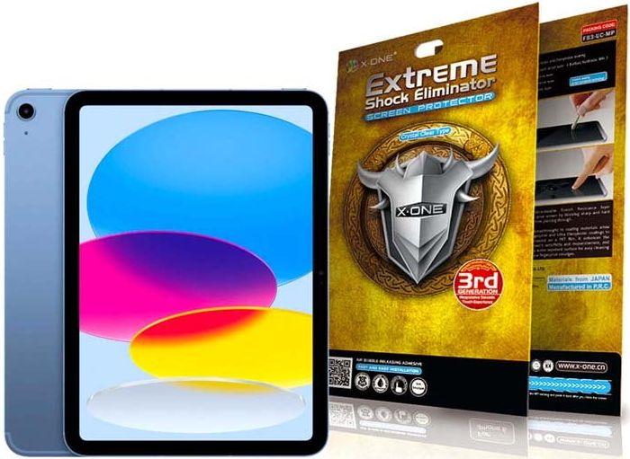 X-One iPad 10.9" Extreme Shock Elimiator Screen Protector for iPad 10th Generation